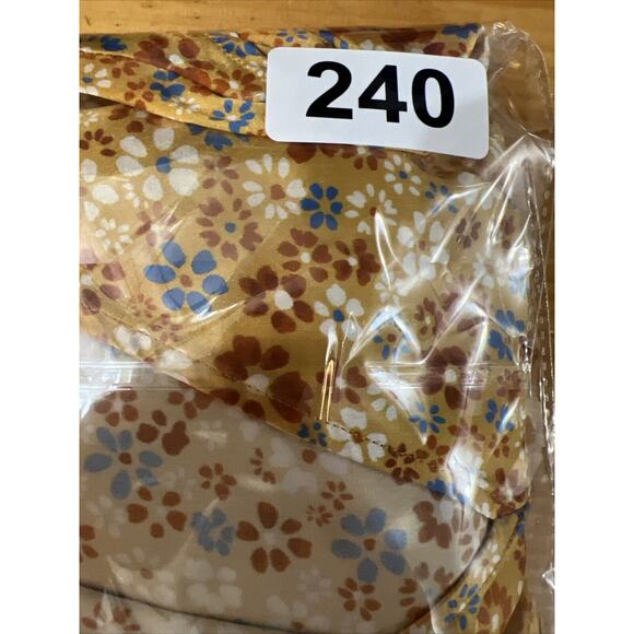 Reformation Size 6 Kaye Junie V-neck Gold Tie Back Silk Satin Floral Long Dress - Picture 13 of 13